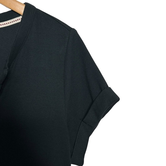 Pilcro The Andie Ribbed Henley Top Short-Sleeve Edition SZ: XL - Picture 6 of 13